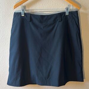 Nike Golf Skort Skirt 12 Black Pickleball Pockets Flat Front Dri-Fit Stretch